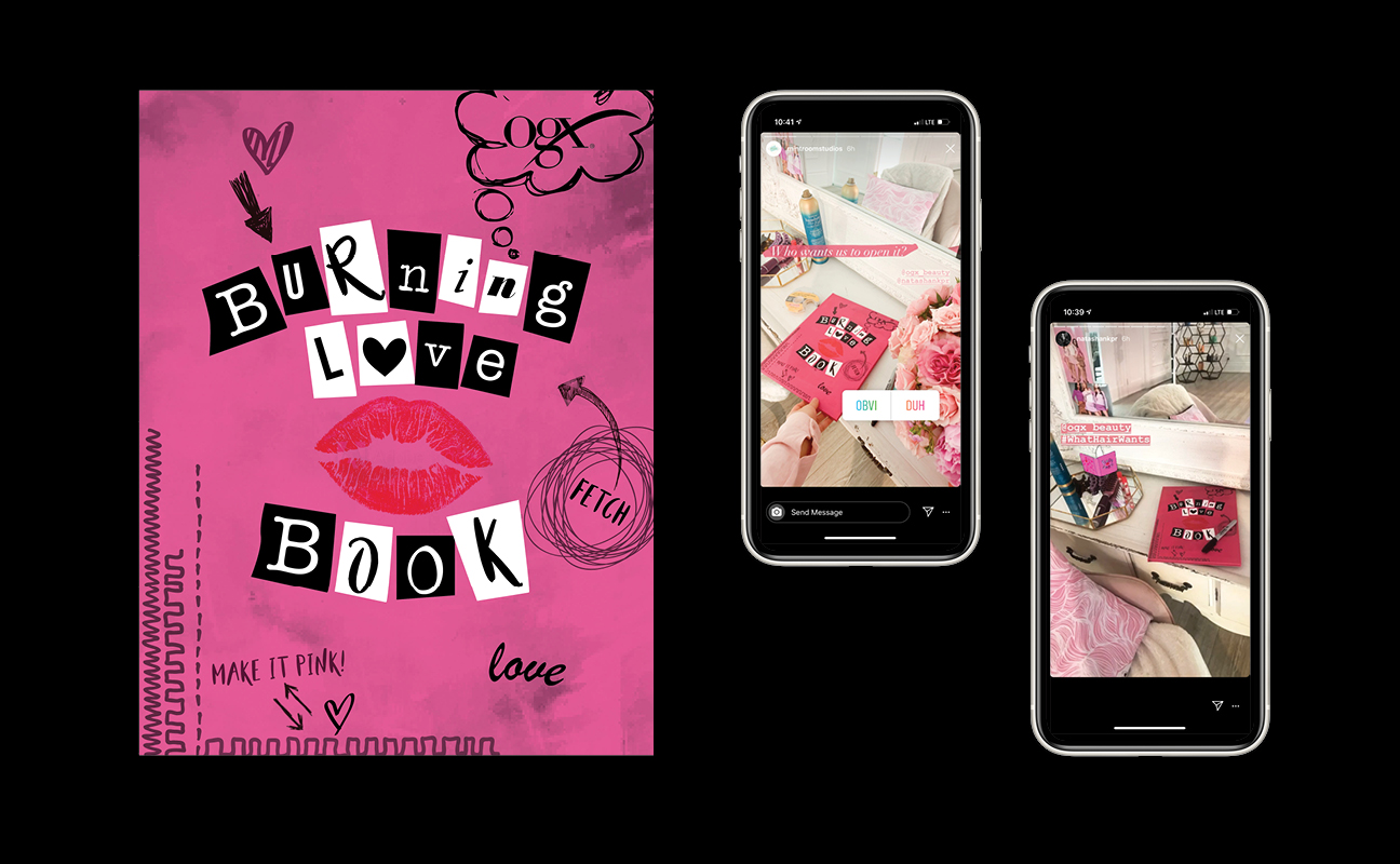 Burning Love Book, a la Mean Girls, for OGX event