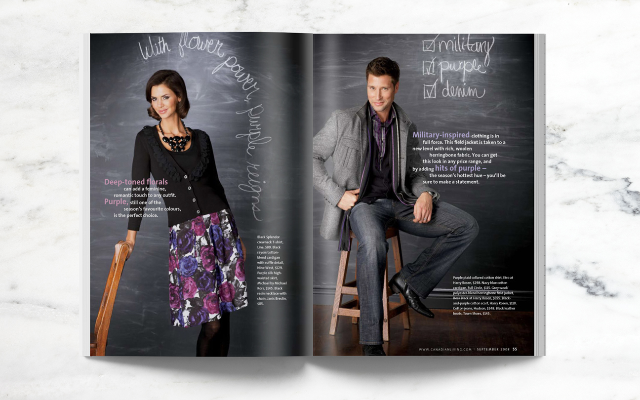 Fashion Feature - Canadian Living magazine