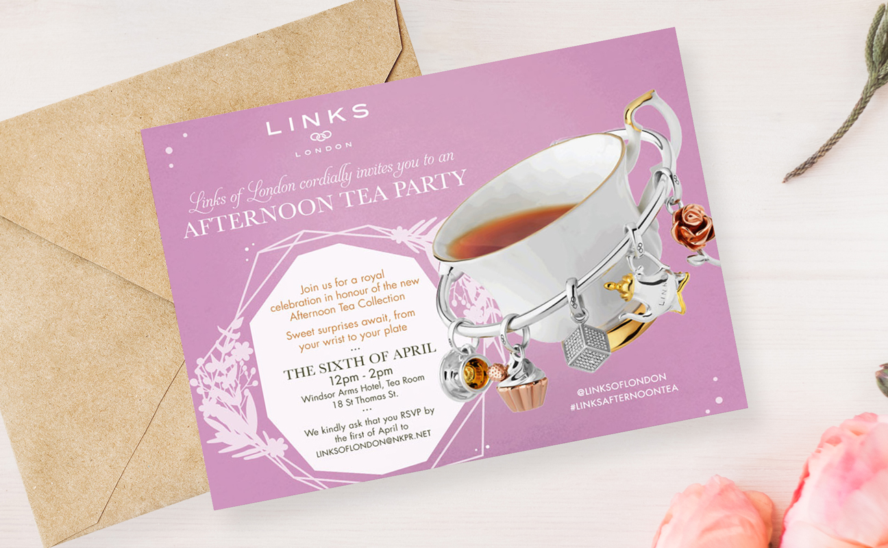 Links of London Afternoon Tea Party Invite