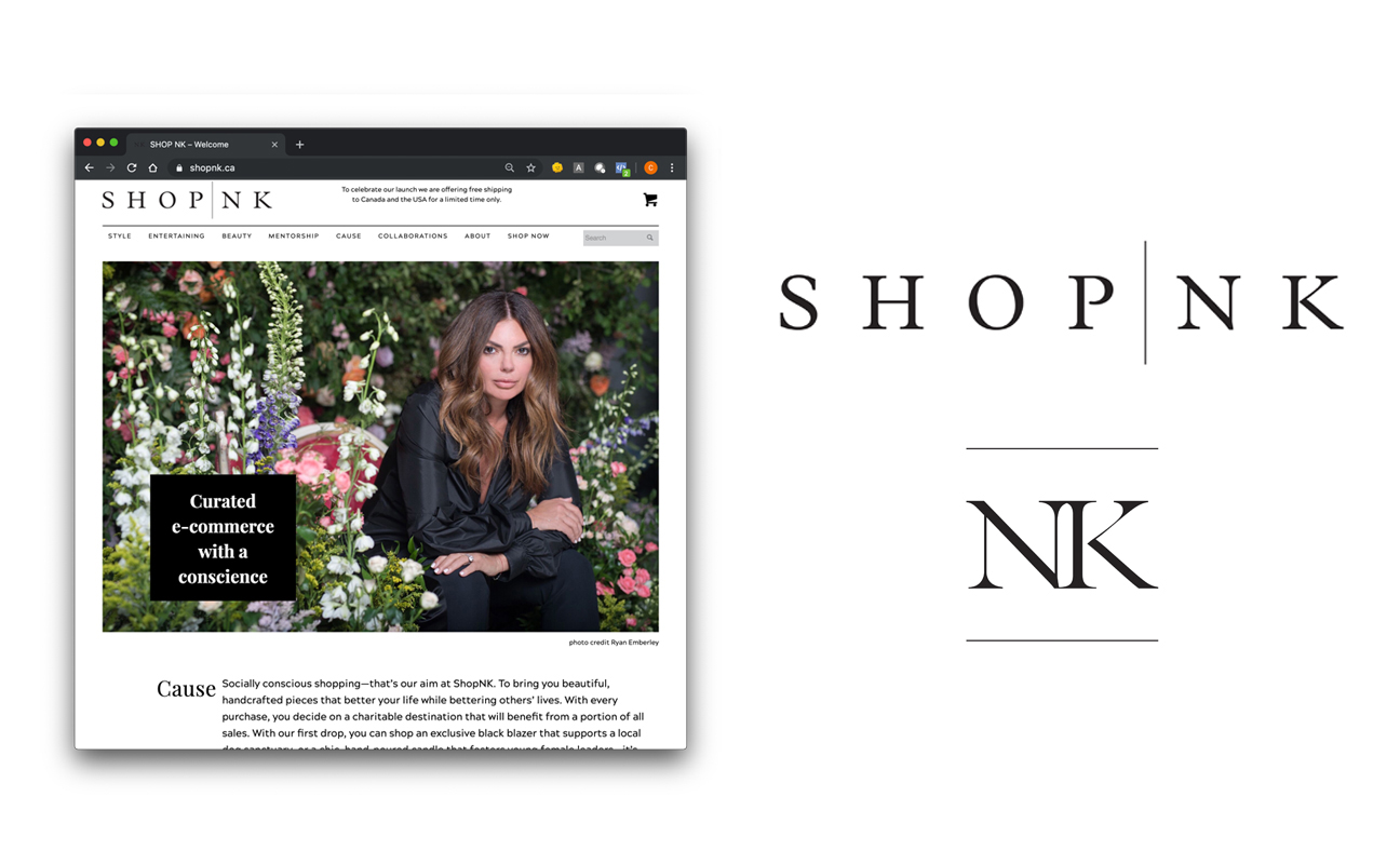 ShopNK.ca Logo and Website Branding