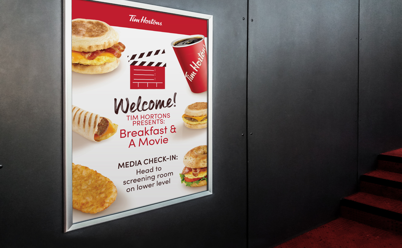 Tim Hortons #BreakfastAnytime Launch Event Welcome Signage