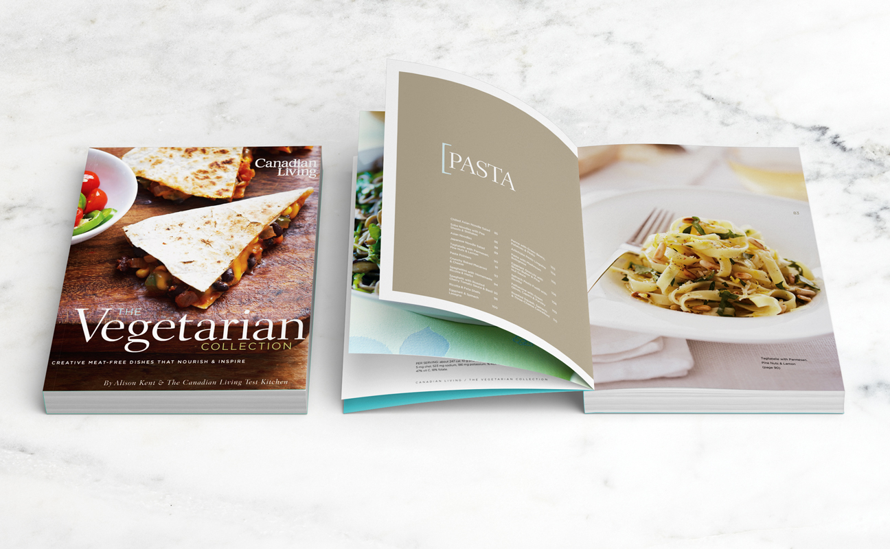 Canadian Living Cookbook Cover & Inside Design